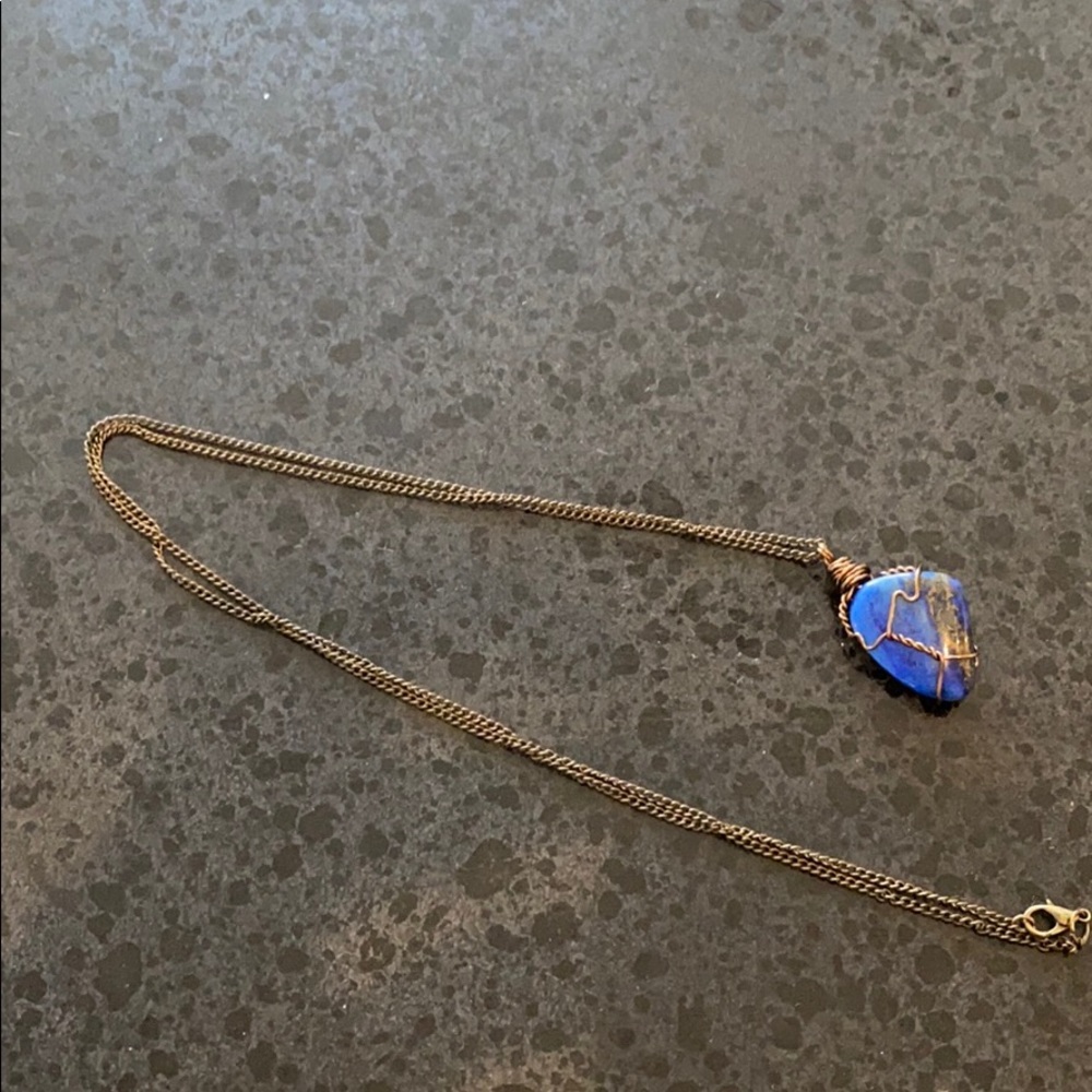 Blue stone necklace
